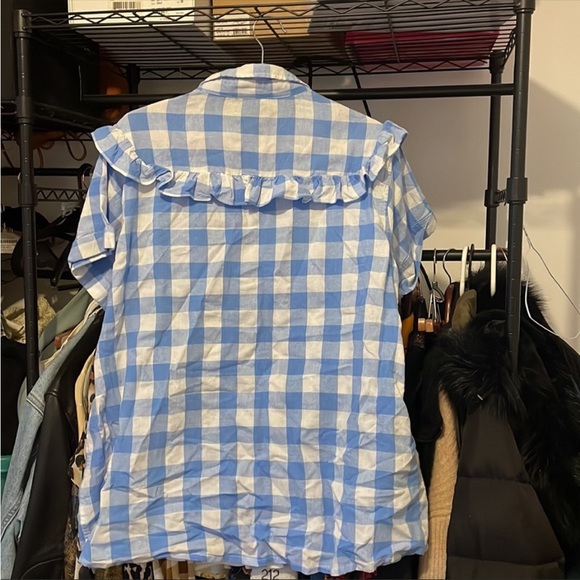Lazy Oaf Ruffle Gingham Check Shirt - Picture 6 of 7